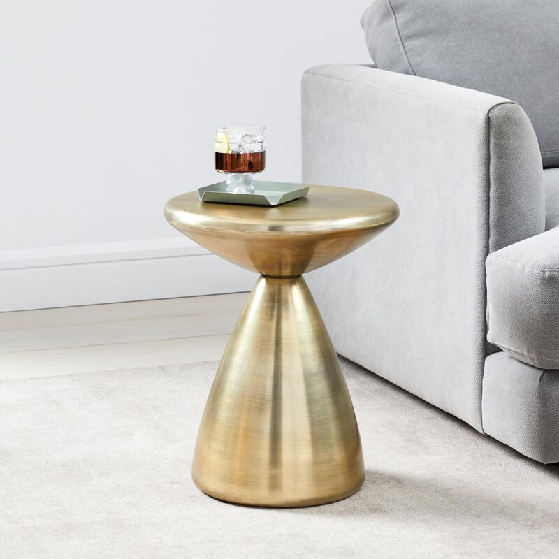 West Elm Cosmo New Martini Side Table Antique Brass image number 1